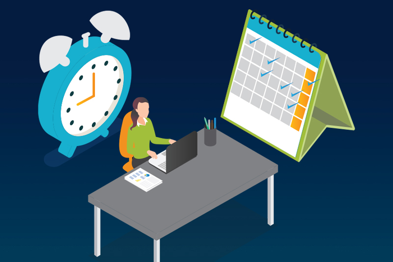 Graphic for time tracking