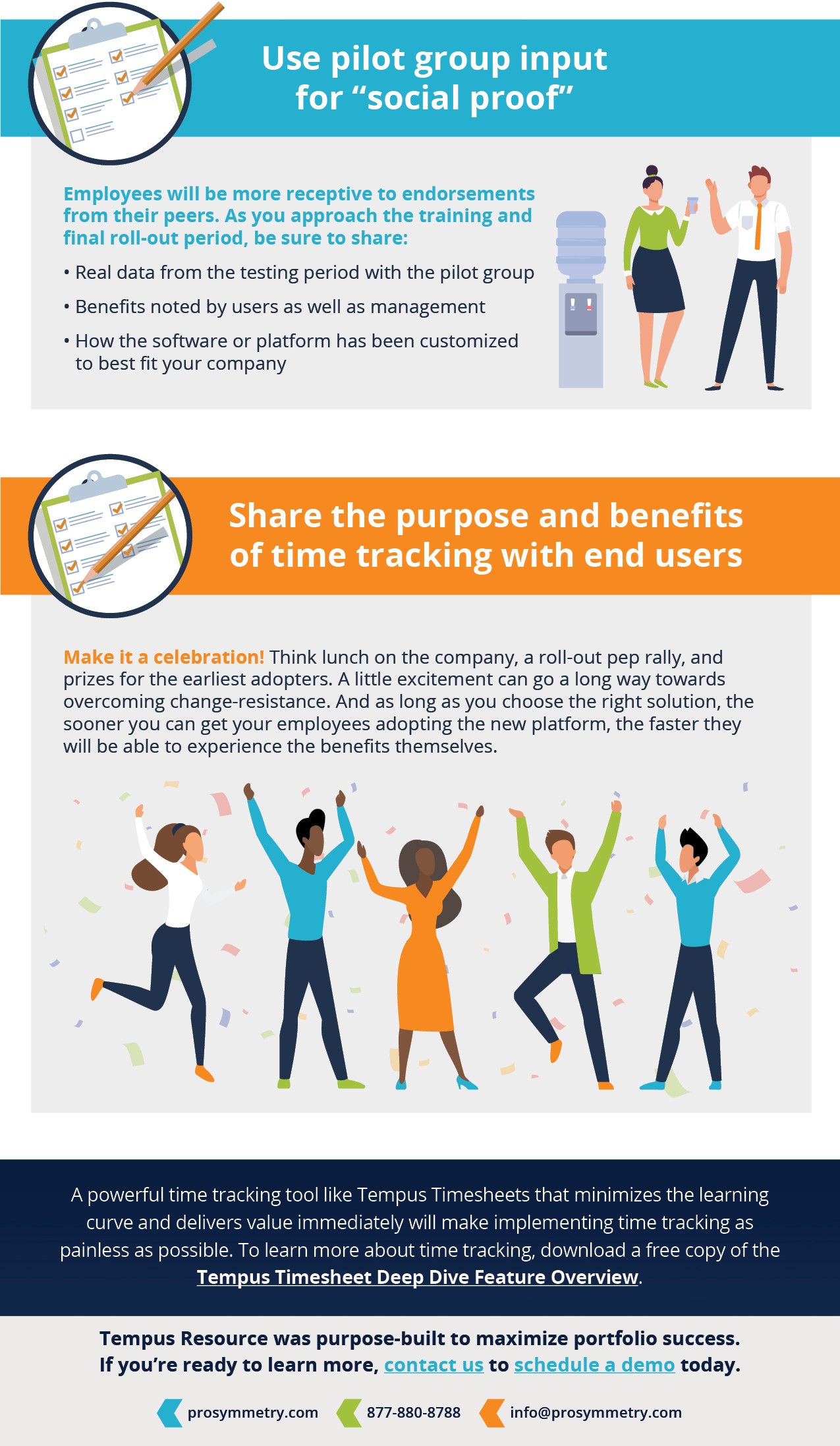 Time-tracking infographic