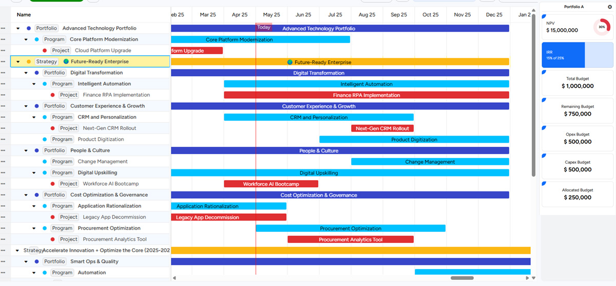 screenshot of Tempus Portfolio